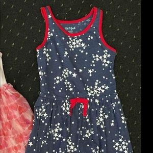 Girls red, white and blue star dress